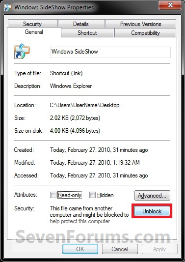 Windows SideShow Shortcut - Create-unblock.jpg